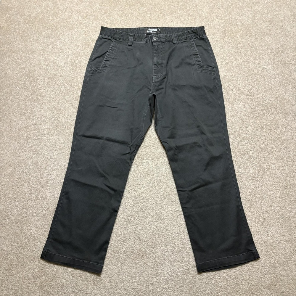 Mountain Khakis Pants Mens 35x29 Gray Relaxed Fit Chino Casual Outdoor Hiking